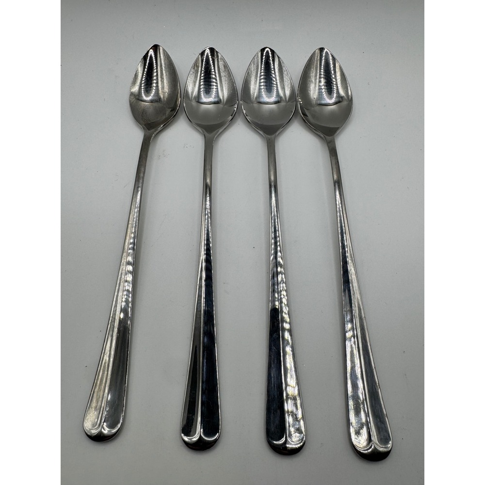 Retroneu Bradford Iced Tea Spoons Set of 4 Stainless Steel Korea 7.5 inch